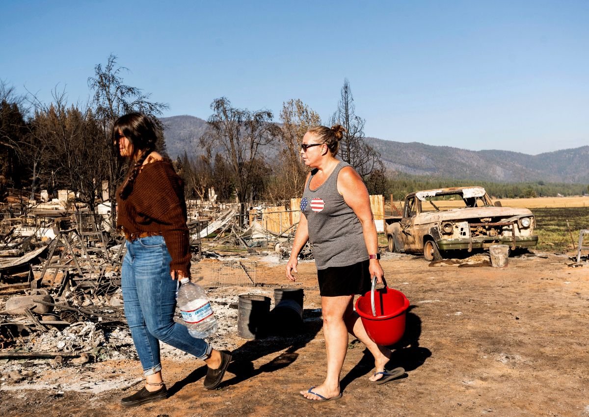 Displaced fire victims in Plumas County, Calif. following the 2021 Dixie Fires