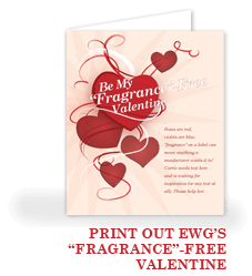 Fragrance-free valentine card